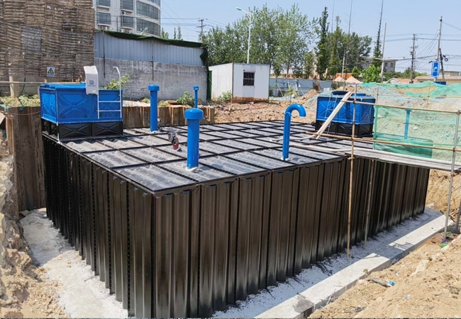 double sided rib reinforced water tank case fire station