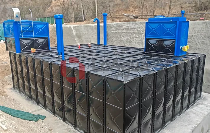 bolted stainless steel water tank -X panel