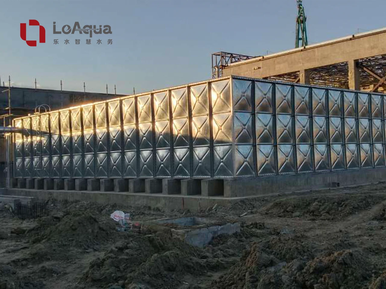 Smart Fire Pump Station-water tank overview for Yangon Shipyard