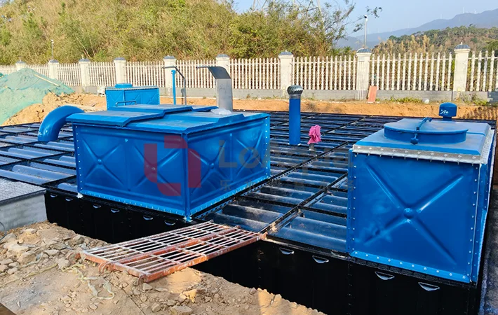 Underground Water Tank above