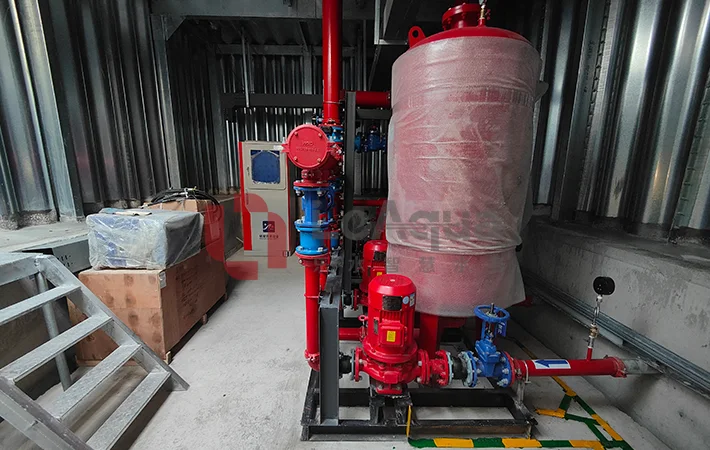 Pump System Of Double-Sided Arc-Rib Stainless Steel Underground Water Tank