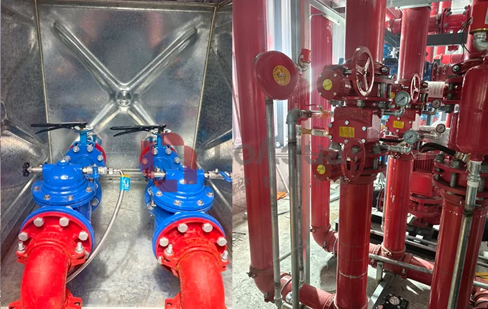 Stainless Steel Water Tank Inside Pump System