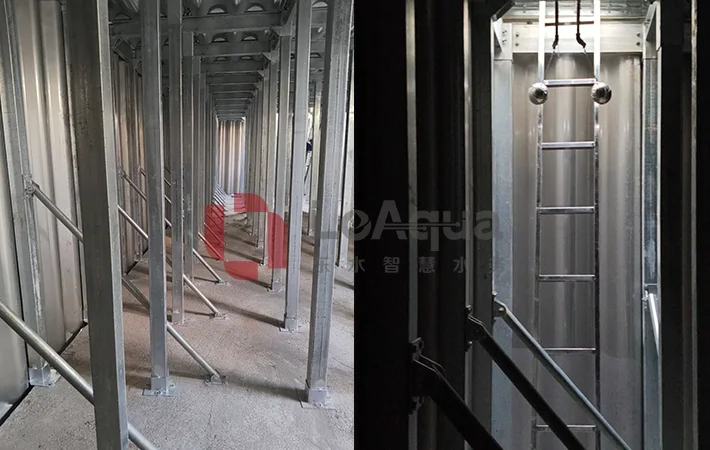 water tank ladder and inside